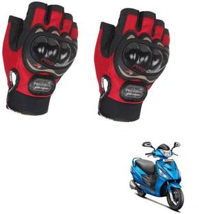 Auto Addict PROBIKER HALF FINGERED GLOVES RED FOR HERO Maestro Edge 125 Riding Gloves