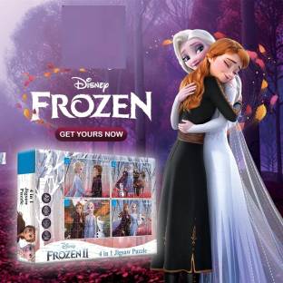PEZYOX 4 in 1 Disney Frozen Jigsaw puzzle for kids.(4 * 35 pieces each)  (140 Pieces) - 4 in 1 Disney Frozen Jigsaw puzzle for kids.(4 * 35 pieces  each) (140 Pieces) .