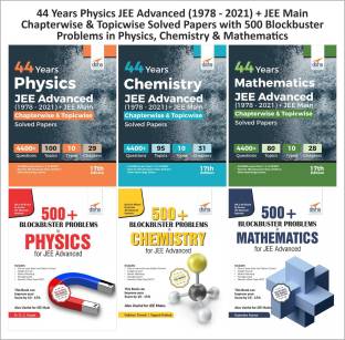 44 Years Physics JEE Advanced (1978 - 2021) + JEE Main Chapterwise & Topicwise Solved Papers with 500 Blockbuster Problems in Physics, Chemistry & Mathematics