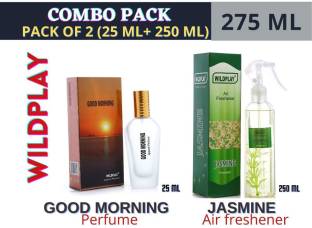 Wildplay GOOD MORNINIG 25 ML PERFUME & JASMINE 250 ML ROOM FRESHENER COMBO PACK Perfume  -  275 ml