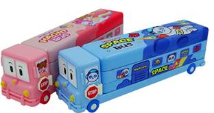 | Johnnie Boy Bus Cartoon Art Metal Pencil Boxes - Box | Johnnie Boy Bus Cartoon Art Metal Pencil Boxes - Box
