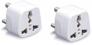 WOWSOME 6 AMP (Type D) Travel Adapter Plug /Traveler Conversion Plug Usable with Convert (USA, UK, Japan, Europe & More) to Indian Power Plug Sockets, Small and Light Weight Design (Set of 2) Three Pin Plug