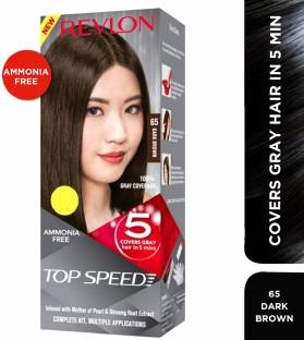 Revlon Top Speed Ammonia Free Hair Color for Woman , No 65, Dark Brown