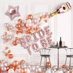 Flipkart Com Bash N Splash Solid Rose Gold Bride To Be Confetti Balloon Star Celebration Bridal Celebration Set Balloon Balloon