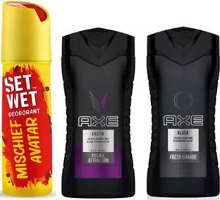 SET WET Mischeif Avatar Deo, Axe Excite and Black Body Wash ...