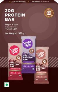 Yogabar 20g Whey Protein Bar Variety Pack | Chocolate Brownie,Cranberry Blast,Hazelnut Whey Protein