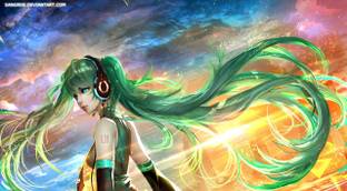 Vocaloid Hatsune Miku Anime Series Matte Finish Poster Paper Print