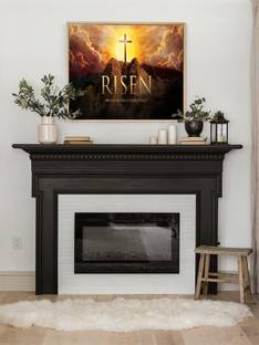 Floater Framed God Religious Jesus Art Wall Print Poster 22x22 Inch - NW-221 Canvas Art