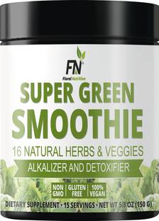 Floral Nutrition Green Smoothie with 17 Natural Herbs and ...