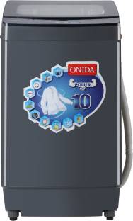 ONIDA 7.5 kg with Fuzzy Logic and Hydraulic Soft Close Glass Lid Fully Automatic Top Load Grey