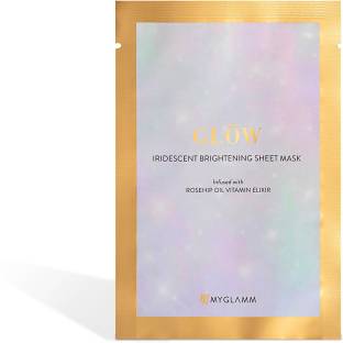 MyGlamm Glow Iridescent Brightening Sheet Mask Rosehip Extract Vitamin Elixir
