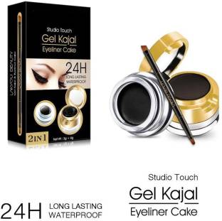 New.You 2 IN 1 Studio Touch Gel Kajal and Eyeliner Cake 24H Long Lasting WaterProof