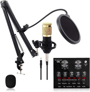 AK-36 Heavy Duty Stand and BEHRINGER Audio Interface Pop Filter Multi-Pattern Studio Condenser Microphone with Shock Mount Studio Microphone Large Diaphragm A8 Microphone and XLR Cable 