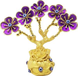 sidak Decorative Evil Eye Flower Tree Amulet for Good Luck Tree Showpiece Decorative Showpiece  -  17 cm