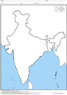 Physical Map Of India Empty India Outline Map (200 Nos)| A4 Size Multipurpose Map For School/College  Assignments/Projects/ Practical Paper Print - Maps Posters In India - Buy  Art, Film, Design, Movie, Music, Nature And Educational  Paintings/Wallpapers At