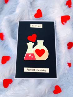 Crafted Forever Perfect Chemistry theme Anniversary,Valentine,birthday, envelope 4X6 incl Greeting Card