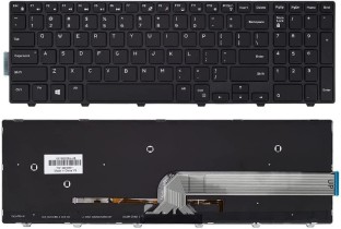 SUNMALL New Laptop Notebook Replacement Keyboard with Backlit Compatible with Dell Inspiron 15 3000 3541 3542 3552 5000 5547 Black US Layout 