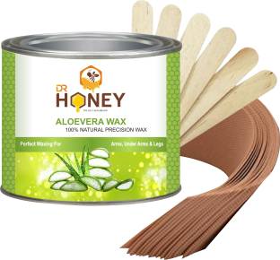 DR.HONEY aloe vera wax 600.18 gram soft wax waxing For under arms & legs fast and full body hair removal all skin type for man| woman| girls| boys 100% natural wax Slowing down of hair re-growth Wax