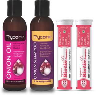 Trycone Hair Growth Booster Hair Care - Pack of 3 Products Price in India -  Buy Trycone Hair Growth Booster Hair Care - Pack of 3 Products online at  