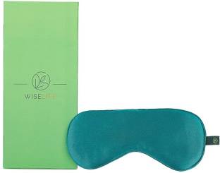 Wiselife 100% Natural Mulberry Silk Eye Mask, Ultra Smooth Adjustable Sleep Mask and Blind Fold - Green | For Sleeping, Travelling, Relaxation, Blind Fold & Meditation | Eye-cover Eyeshade Light blocker Comfortable