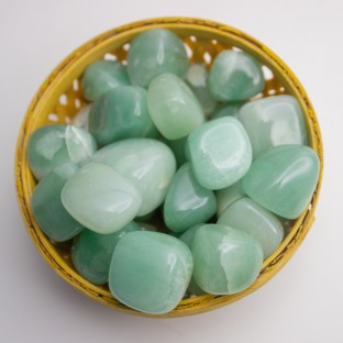 Feng Shui Decorative Pebbles Polished Jade 2 Pack 