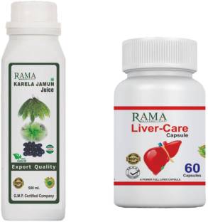 RAMA INTERNATIONAL Karela Jamun Juice & Liver Care Capsule For Men & Women
