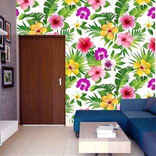 ALL DECORATIVE DESIGN Floral & Botanical Multicolor Wallpaper Price in  India - Buy ALL DECORATIVE DESIGN Floral & Botanical Multicolor Wallpaper  online at 