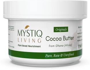 Mystiq Living Cocoa Butter | Raw |Pure| Organic| Unrefined | African | Great For Face, Skin, Body, Lips, DIY