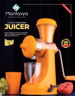 MANTAVYA Orange Juicer New Model Hand Juicer Grinder 0 W Juicer (1 Jar, Orange)
