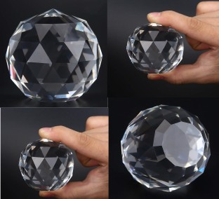 40mm Clear Crystal Cut Glass Paperweight Artificial Diamond Wedding Jewelry 