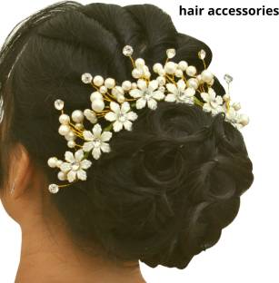 KIFAYTI KART WEDING HAIR ACCESSORIES WOMEN HAIR ACCESSORY WHITE WITH 5  FLOWER PINS Hair Accessory Set Price in India - Buy KIFAYTI KART WEDING HAIR  ACCESSORIES WOMEN HAIR ACCESSORY WHITE WITH 5