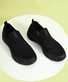 skechers panelled slip on shoes