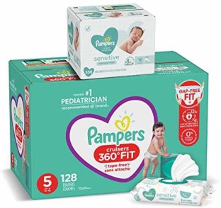 + $10  Gift Card ONE Month Supply Size 3 Pampers Pull-on Cruisers 360° Fit Disposable Baby Diapers with Stretchy Waistband 156 Count Packaging May Vary 