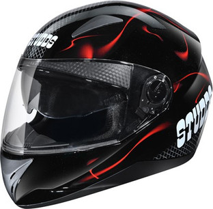 FACE WITH CLEAR VISOR Motorbike Helmet 