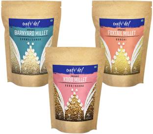 Amwel Combo of Barnyard Millet 400g + Foxtail Millet 400g + Kodo Millet 400g , 1200g Mixed Millet
