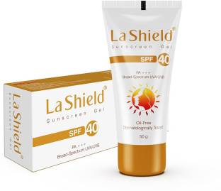 La Shield SPF 40+ and Pa+++ Anti Acne Sunscreen Gel, Unscented, 50 g - SPF 40+ PA+++