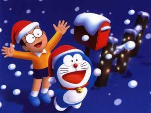 DORAEMON CARTTON CHARACTER HD WALLPAPER ON FINE ART PAPER Fine Art Print -  Animation & Cartoons posters in India - Buy art, film, design, movie,  music, nature and educational paintings/wallpapers at 
