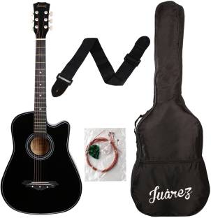 Juarez JRZ38C/BK Acoustic Guitar Linden Wood Ebony Right Hand Orientation