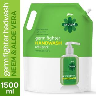 Godrej Protekt Germ Fighter Neem & Aloe Vera Hand Wash Refill Pouch