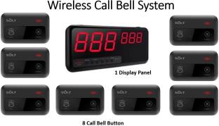 Solt Wireless Call Bell System : 1 Display with and 8 Call+Cancel Button