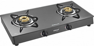 black gas stove top