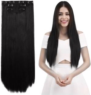 LHS -LUXURY HAIR STUDIO 3 Piece Set of Black Straight 18 Inch Clip-in Hair  Extension Price in India - Buy LHS -LUXURY HAIR STUDIO 3 Piece Set of Black  Straight 18 Inch