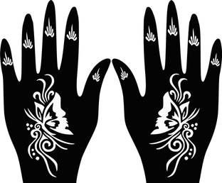 ivana s mehndi stricker set of 2 piece henna stencil for women girls and kids price in india buy ivana s mehndi stricker set of 2 piece henna stencil
