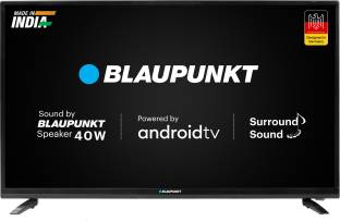 Add to Compare Blaupunkt Cybersound 98 cm (40 Inch) HD Ready LED Smart Android TV with 40W Speaker 4.412,035 Ratings & 2,701 Reviews Operating System: Android HD Ready 1366 x 768 Pixels 1 Year Warranty on Product and 6 Months on Accessories ₹16,999 ₹23,999 29% off Free delivery Upto ₹11,000 Off on Exchange No Cost EMI from ₹2,834/month