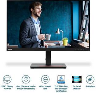 Lenovo ThinkVision S 23.8 inch Full HD Monitor (ThinkVision S24e-20) Screen Resolution Type: Full HD VGA Support | HDMI Response Time: 4 ms HDMI Ports - 1 3 Years Lenovo Warranty ₹11,899 ₹20,020 40% off Free delivery