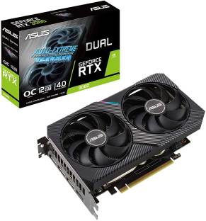 Add to Compare ASUS NVIDIA DUAL-RTX3060-O12G 12 GB GDDR6 Graphics Card 1867 MHzClock Speed Chipset: NVIDIA BUS Standard: PCI Express 4.0 Graphics Engine: NVIDIA® GeForce RTX™ 3060 Memory Interface 192 bit ONE YEAR ₹85,000 ₹1,03,999 18% off Free delivery