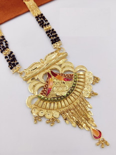 S-forming gold plated mangalsutra-a1 