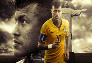 Poster Neymar Jr_ Brazil Wall Poster sl1848 (13x19 Inches, Matte Paper,  Multicolor) Fine Art Print - Art & Paintings posters in India - Buy art,  film, design, movie, music, nature and educational