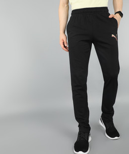 PUMA Solid Men Black Track Pants - Buy 