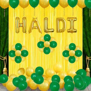 GrandShop Haldi Ceremony Balloons Backdrop Fringe Curtain Price in India -  Buy GrandShop Haldi Ceremony Balloons Backdrop Fringe Curtain online at  